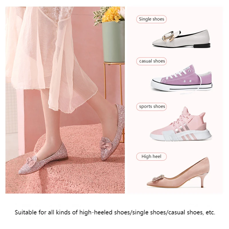 Women Heel Protector Insoles for Shoes High Heel Pad Adjust Size Adhesive Heels Pads Liner Sticker Pain Relief Foot Care Insert thumbnail 6
