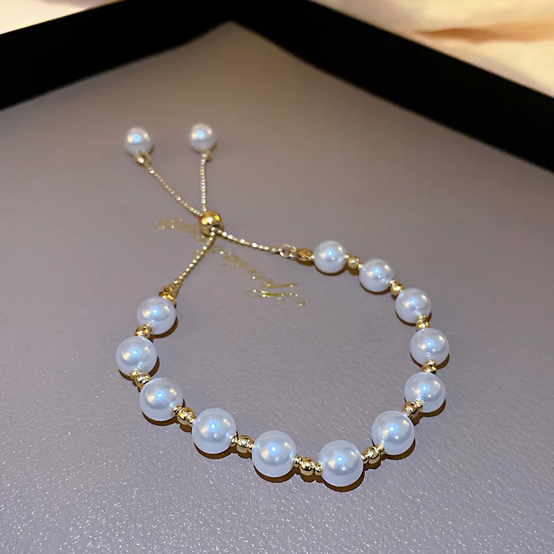 Elegant Pearl Bracelet Baroque Simulated Pearl Women Bracelet Bangles Ladies Fashion Charm Jewelry For Birthday Party Gifts thumbnail 3