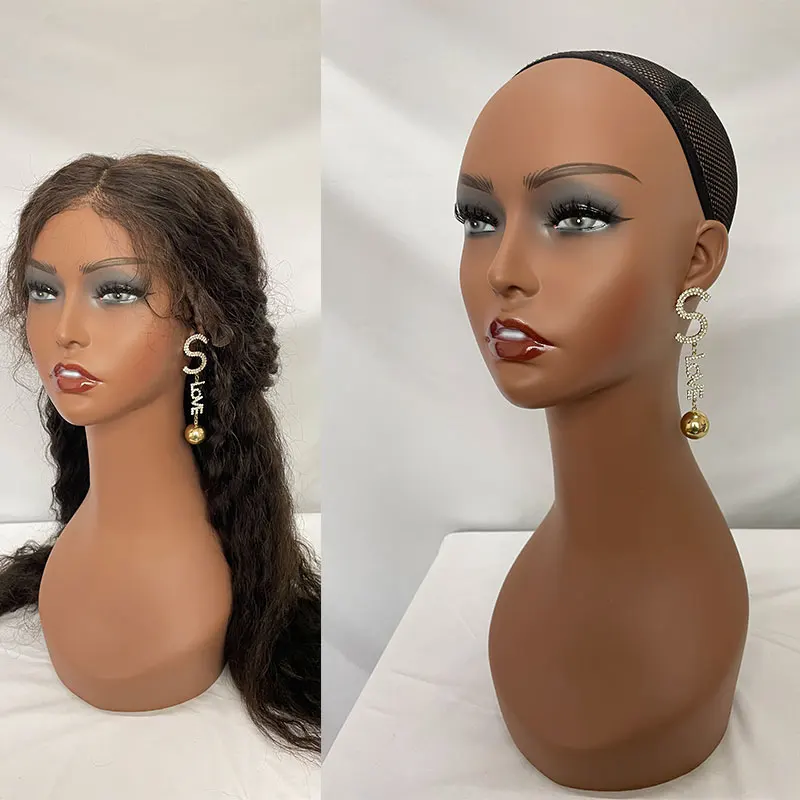 Realistic Female Mannequin Head Manikin PVC Head Bust Wig Model Head Stand With Makeup For Wigs,Hats,Sunglasses,Necklace,Jewelry thumbnail 2
