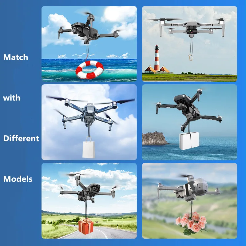 Drone Airdrop System for DJI Mini 3 Pro/Mini 3/ Mini 2 SE/Mavic 2/2S /Phantom 3 4/4 Pro for Wedding Scene Fishing Bait Rescue thumbnail 2