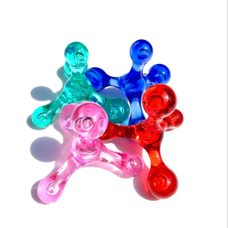 Useful 4 Balls Mini Manual Massager Arm Back Leg Head Foot Acupuncture Point Massager Tools Relaxation Eliminate Oedema Fat thumbnail 2