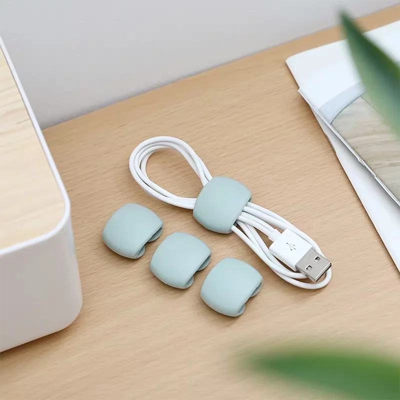 Cable Winder Cable Organizer Clips Mouse Wire Headphone Holder USB Charger Holder Desk Tidy Organizer Wire Cord Protector thumbnail 5