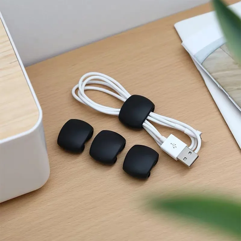 Cable Winder Cable Organizer Clips Mouse Wire Headphone Holder USB Charger Holder Desk Tidy Organizer Wire Cord Protector thumbnail 4