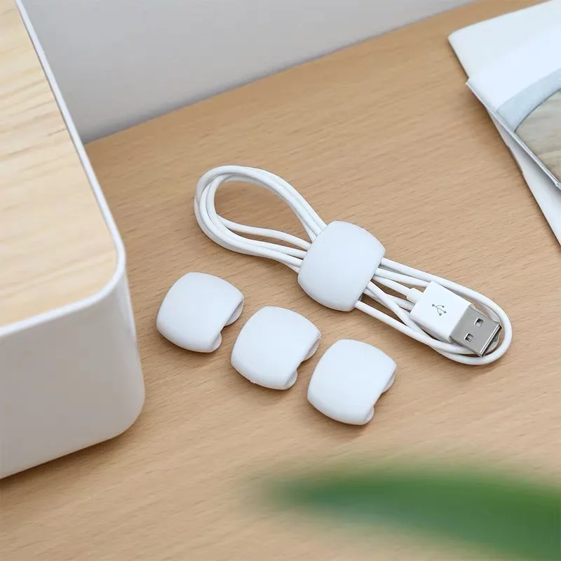 Cable Winder Cable Organizer Clips Mouse Wire Headphone Holder USB Charger Holder Desk Tidy Organizer Wire Cord Protector thumbnail 6