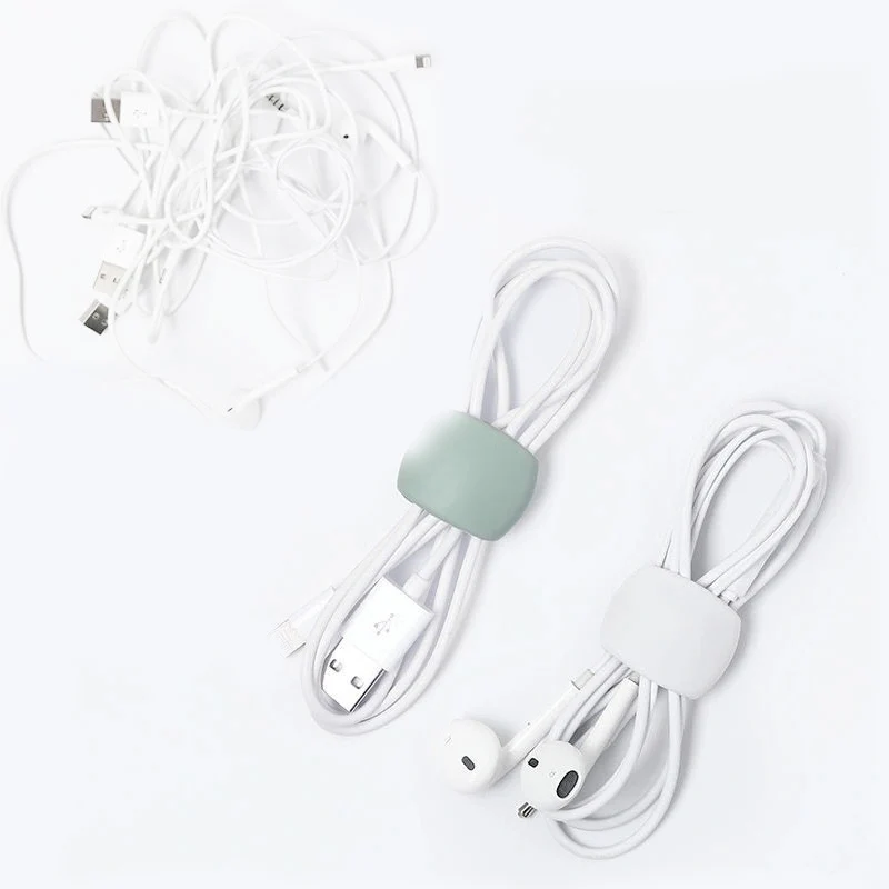 Cable Winder Cable Organizer Clips Mouse Wire Headphone Holder USB Charger Holder Desk Tidy Organizer Wire Cord Protector thumbnail 2