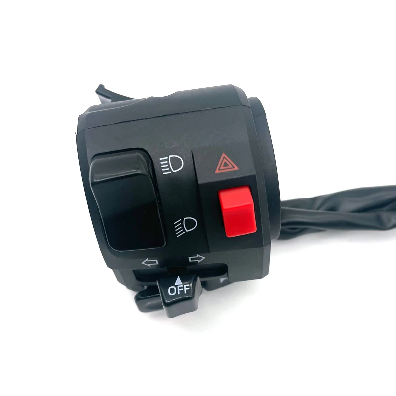 1 Pcs Left 22mm Motorcycle Switches Motorbike Horn Button Turn Signal   Warning Light Handlebar Controller Switch thumbnail 3