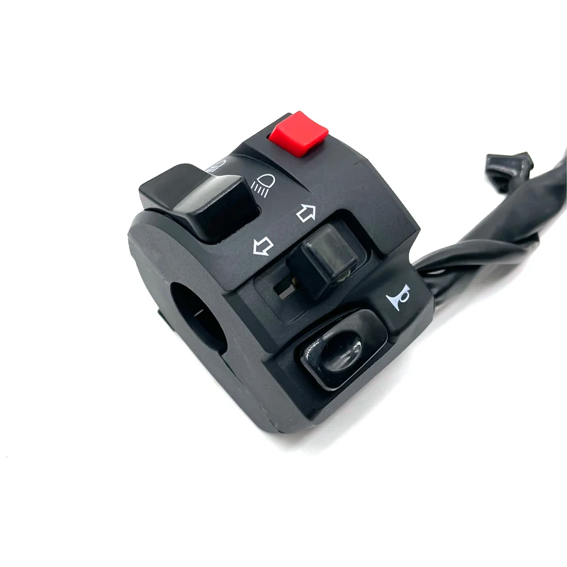1 Pcs Left 22mm Motorcycle Switches Motorbike Horn Button Turn Signal   Warning Light Handlebar Controller Switch thumbnail 2