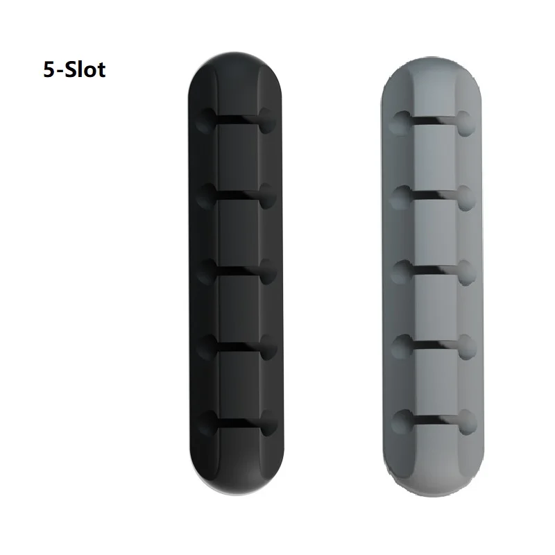 5 Clips Cable Management Cord Organizer Clips Silicone Self Adhesive Holder for Desktop USB Charging Cable Clip Wire Office Home thumbnail 2
