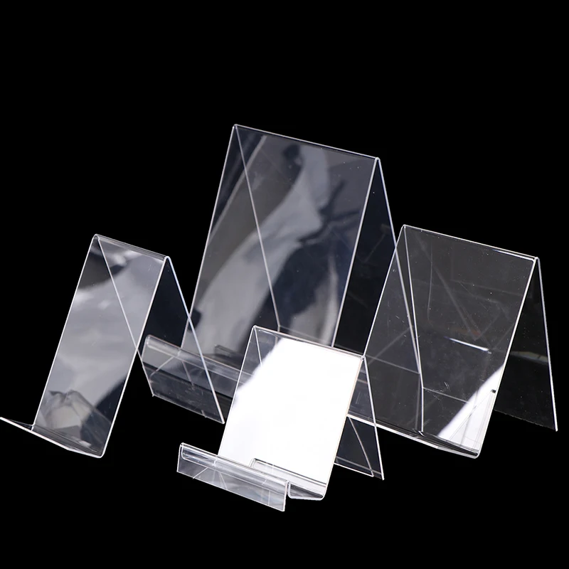 1Pcs Book Display Stand Desktop Book Holder Transparent Acrylic Book Shelf thumbnail 5