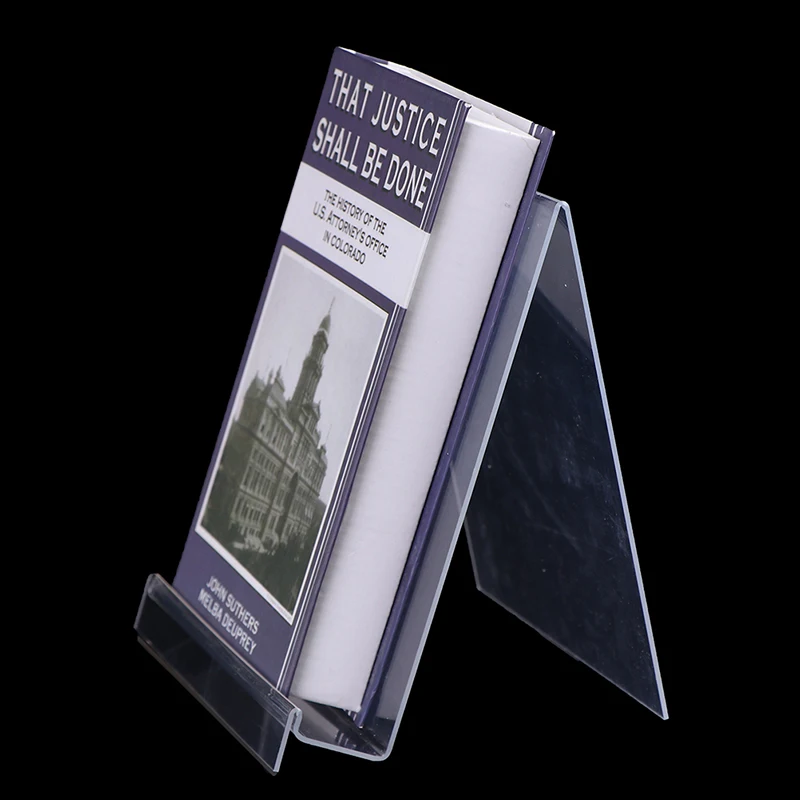 1Pcs Book Display Stand Desktop Book Holder Transparent Acrylic Book Shelf thumbnail 3