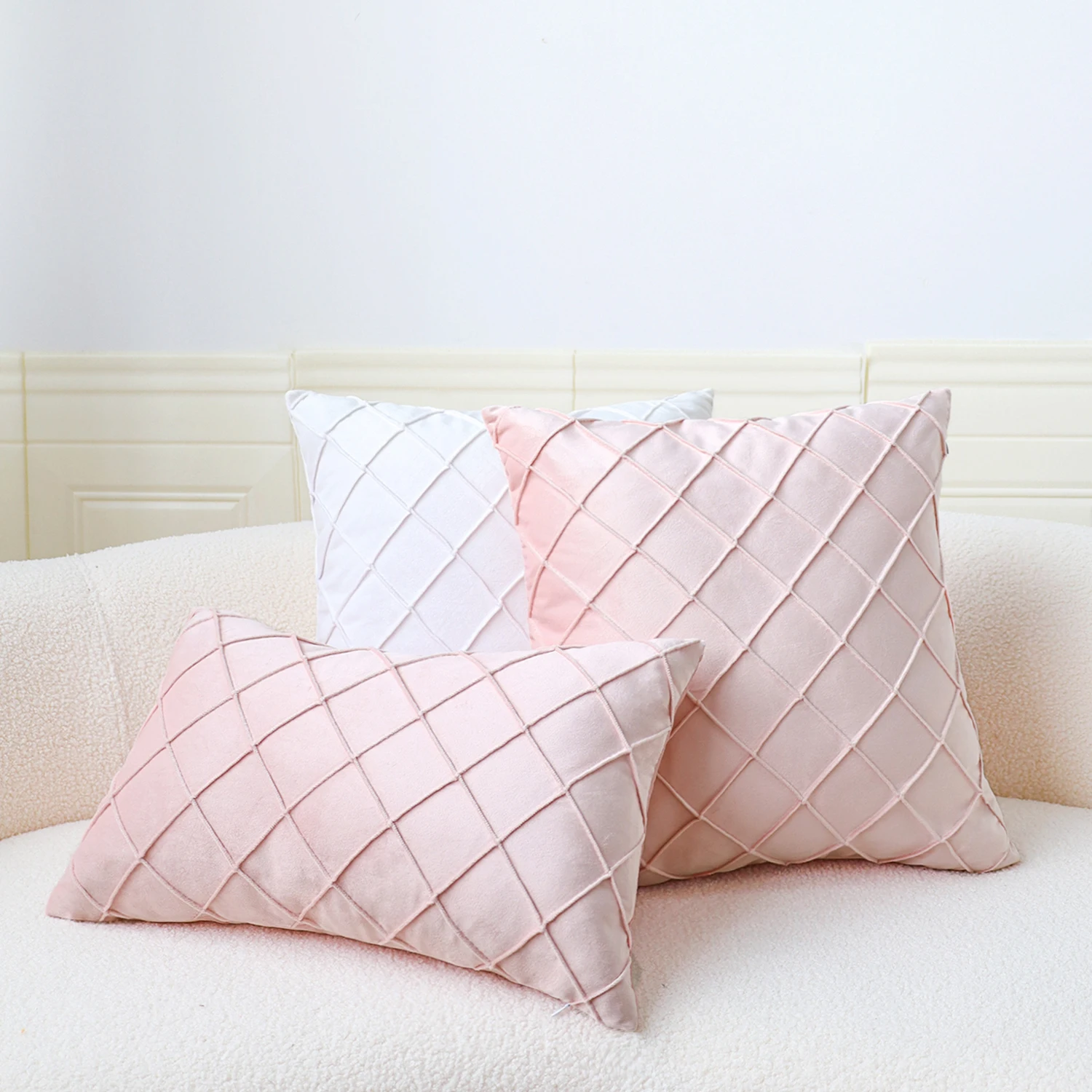 Geometric Cushion Cover Velvet Pillow  Living Room Decoration Pillows for Sofa Home Decor Polyester Blend 45x45cm Pillowcase thumbnail 4