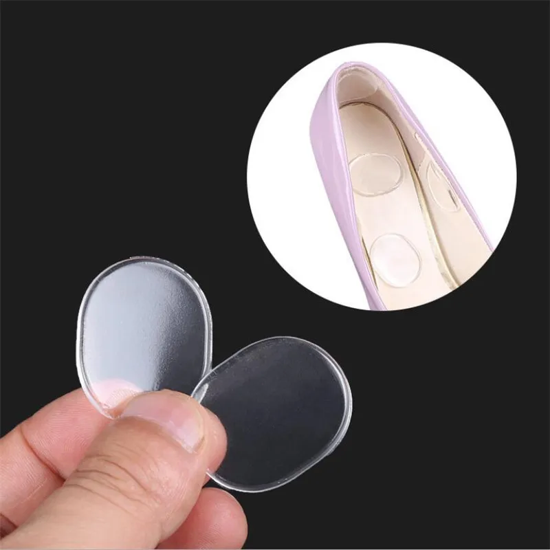 High quality Silicone Gel Soft Adhesive Antiskid Shoe Insole Insert Pad Cushion Foot Care Heel Grips Liner 6PCS thumbnail 6