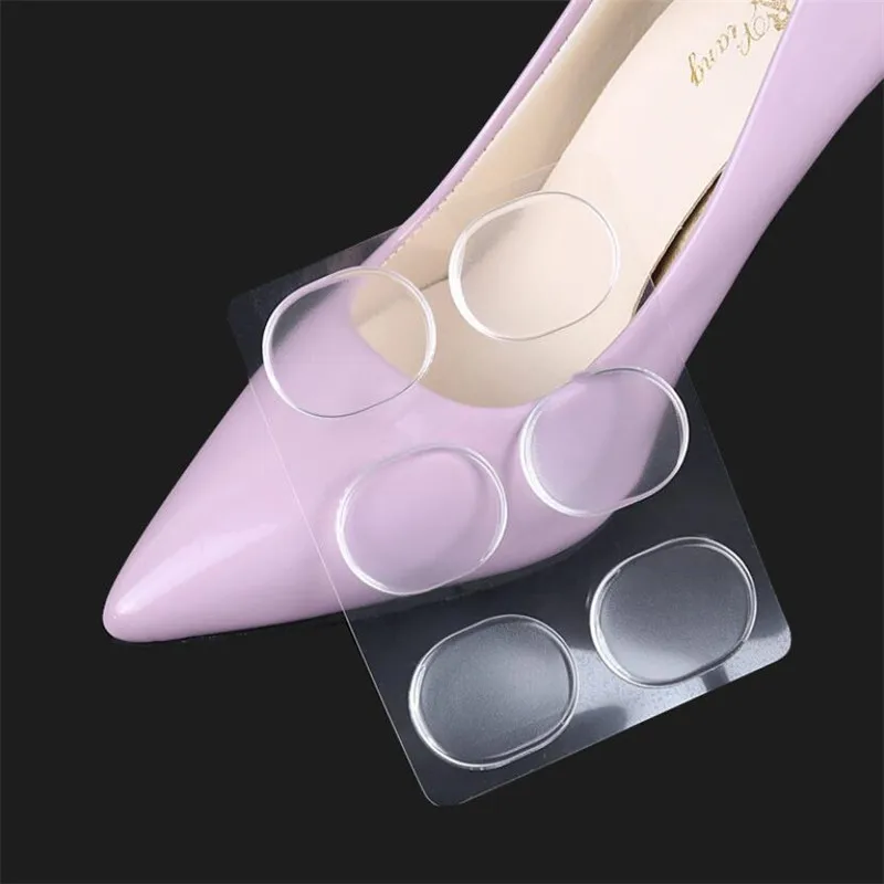 High quality Silicone Gel Soft Adhesive Antiskid Shoe Insole Insert Pad Cushion Foot Care Heel Grips Liner 6PCS thumbnail 5