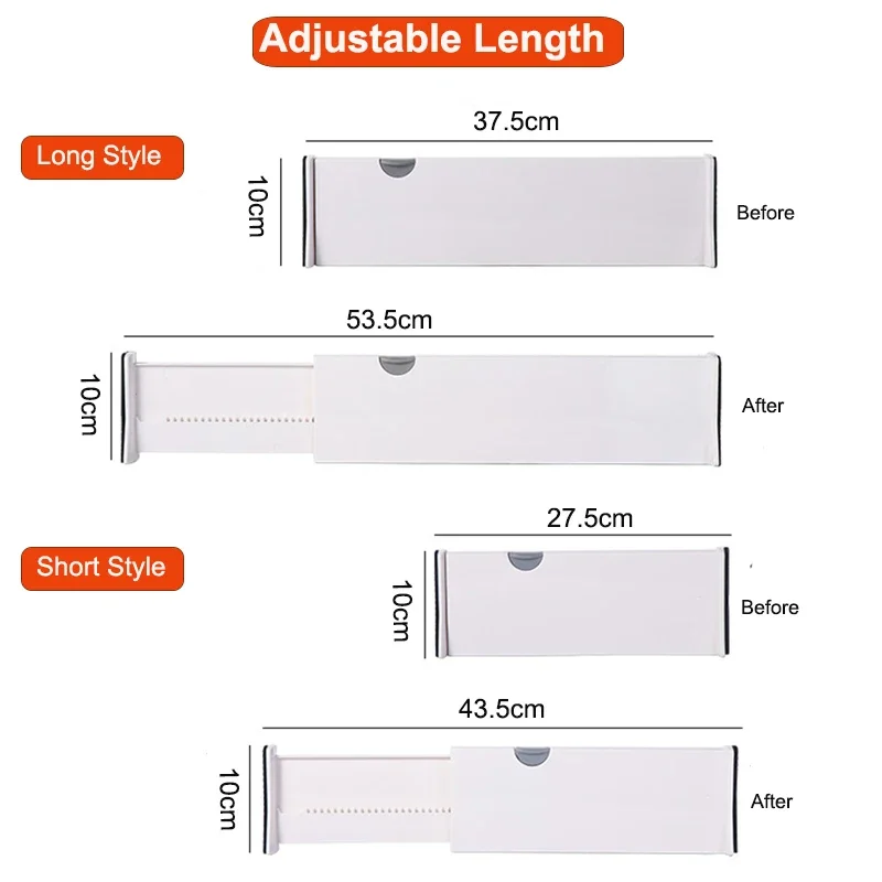 Drawer Divider Expandable Adjustable Separators Drawer Organizer Closet Clothes Office Kitchen Drawer Partition Holder thumbnail 6