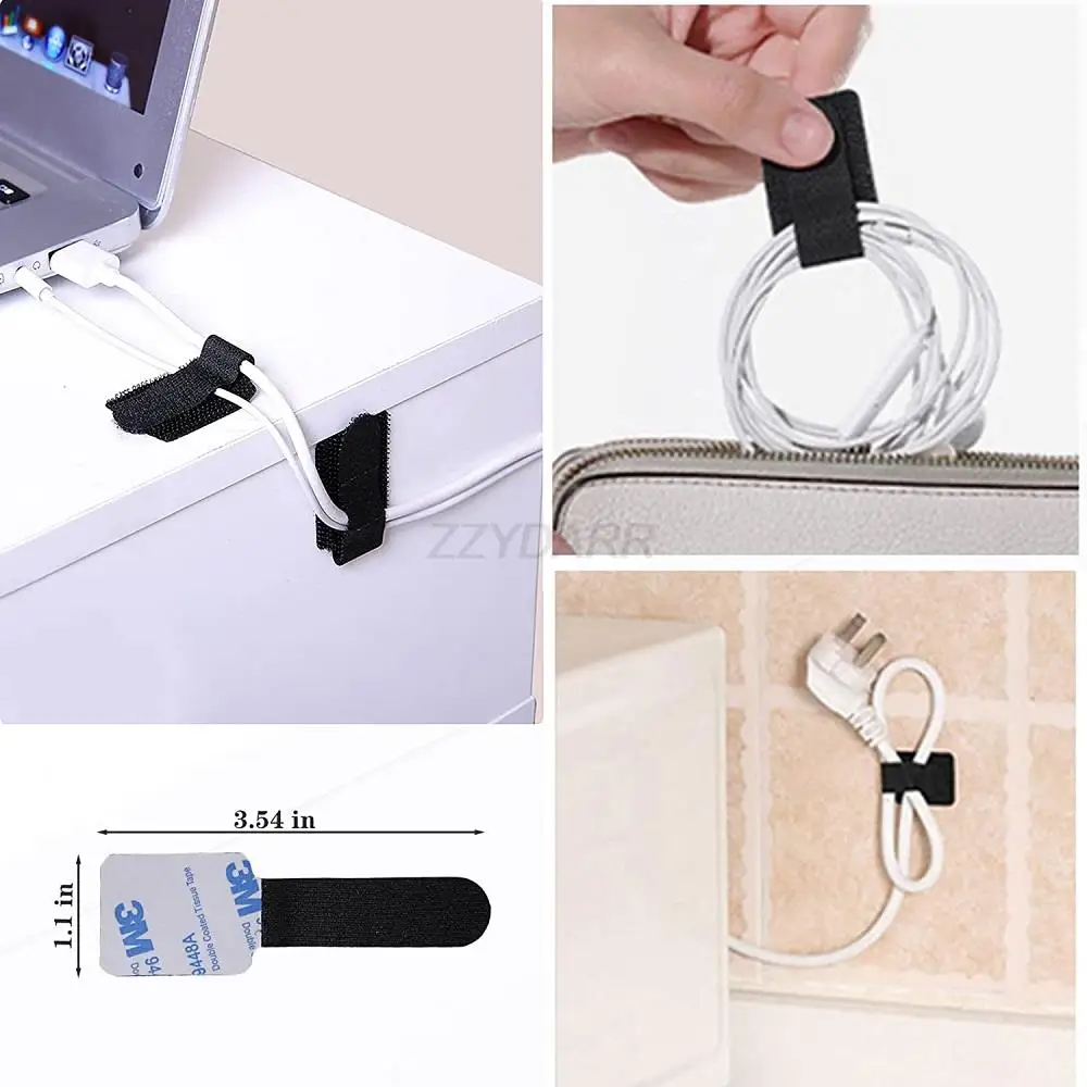 173 PCS Cable Management Kit Include Organizer Sleeve Cord Clips Cable Organizer Straps and Fastening Cable Ties for Office Home thumbnail 5