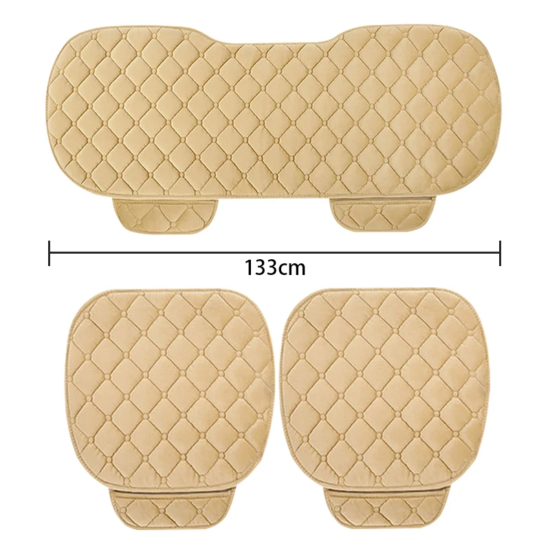 SEAMETAL Plush Car Seat Cover Anti Slip Soft Seat Cushion Auto Chair Protector Pad Universal for Sedan Suv Pick-up Truck thumbnail 6