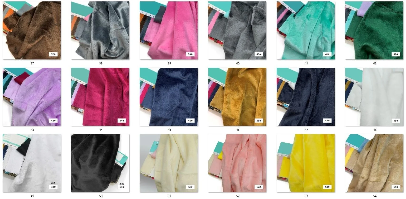 45x50cm 34~66# Plush Fabric For Sewing 5mm Pile Length 100 Polyester Hair Material For Popular Cotton Dolls DIY Handmade Fabric thumbnail 4