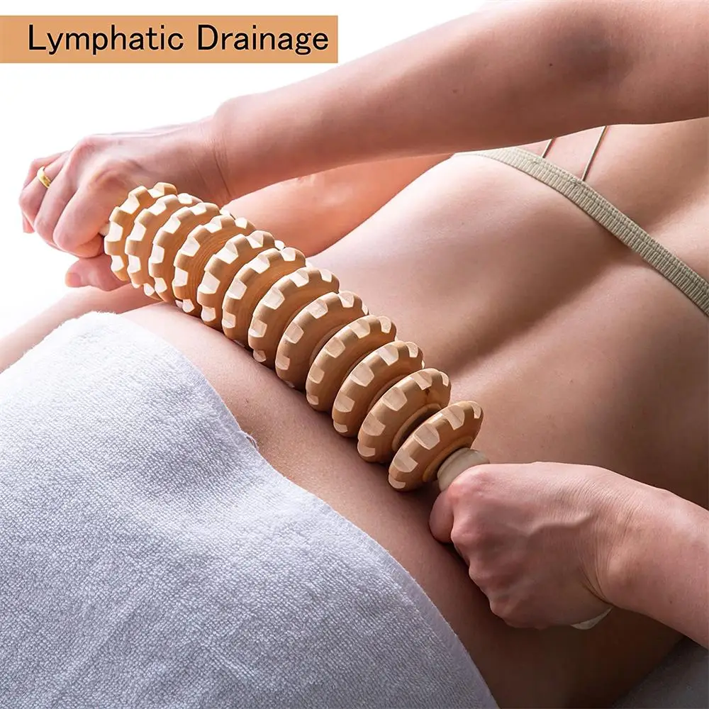 Curved Wood Massage Roller Stick Lymphatic Drainage Wood Therapy Massage Tool Maderoterapia Colombiana Anti Cellulite Massager thumbnail 4