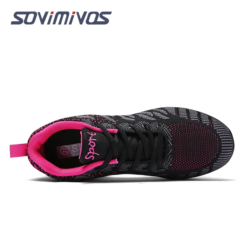 Breathable Dance Sneakers Woman Man Black Red Air Mesh Split-sole Square Dance Salsa Dancing Shoes Girls Ladies Sports Shoes thumbnail 3