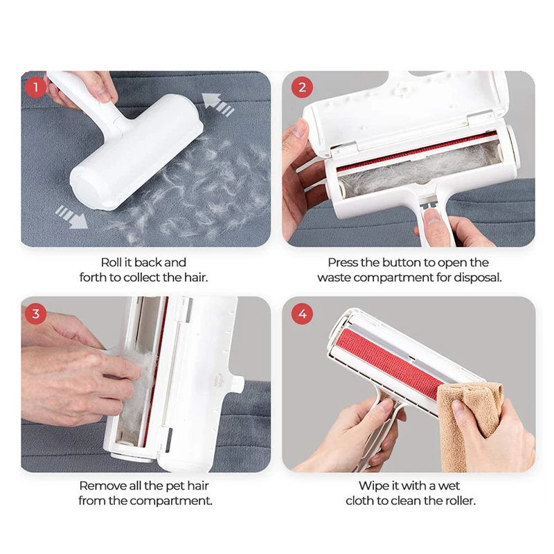 Pet Hair Removel Roller Remover Cleaning Brush Fur Removing Dog Cat Animals Hair Brush Car Clothing Couch Sofa Carpets Combs thumbnail 4