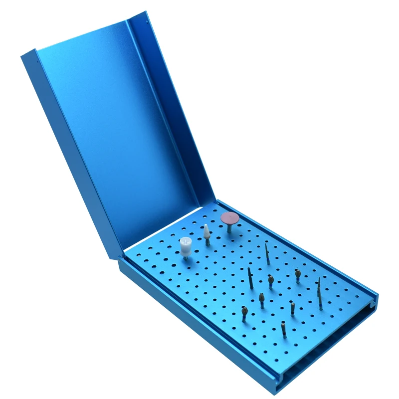 Dental 152 Points Bur Holder Disinfection Case Cleaning Stand Autoclave Sterilizer For High/Low Speed Dental Burs