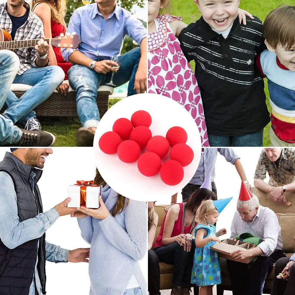 10pcs Red Sponge Ball Magic Sponge Ball Magic Props Comedy Trick Finger Sponge Play Ball Gift for Kid Halloween Party Masquerade thumbnail 6