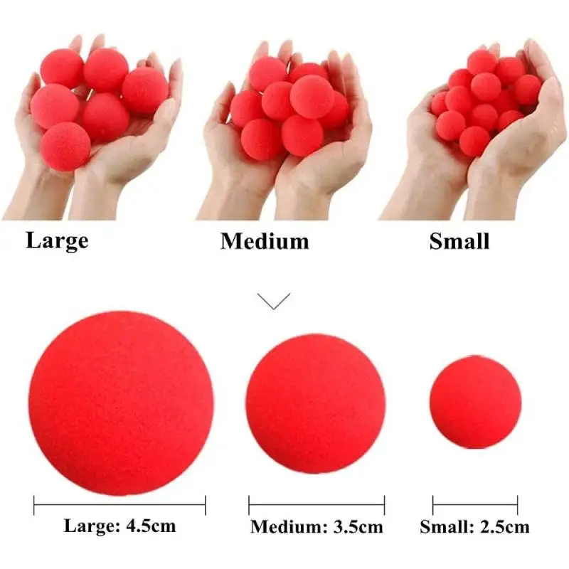 10pcs Red Sponge Ball Magic Sponge Ball Magic Props Comedy Trick Finger Sponge Play Ball Gift for Kid Halloween Party Masquerade thumbnail 5