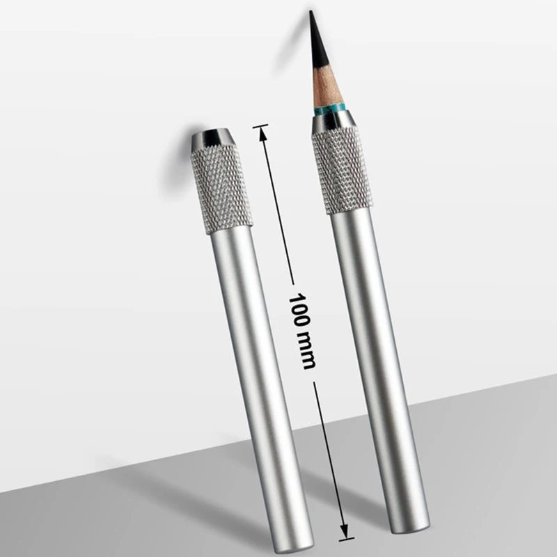 Adjustable Metal Anti-slip Pencil Lengthener Pencil Extender Holder for Colored Sketch Pencils School Office Stationery Supplies thumbnail 5