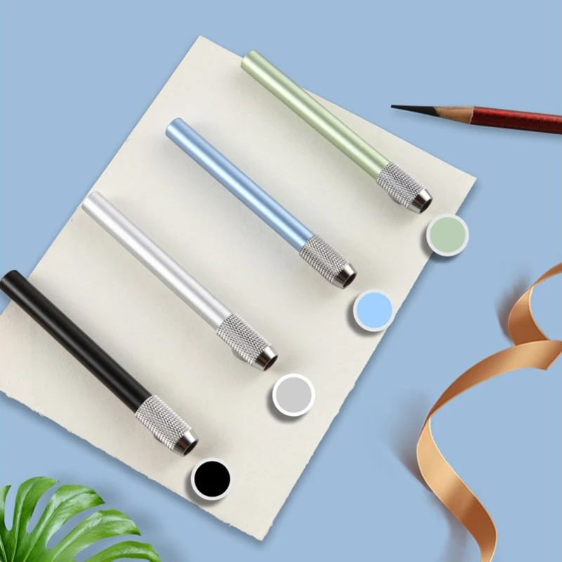 Adjustable Metal Anti-slip Pencil Lengthener Pencil Extender Holder for Colored Sketch Pencils School Office Stationery Supplies thumbnail 4
