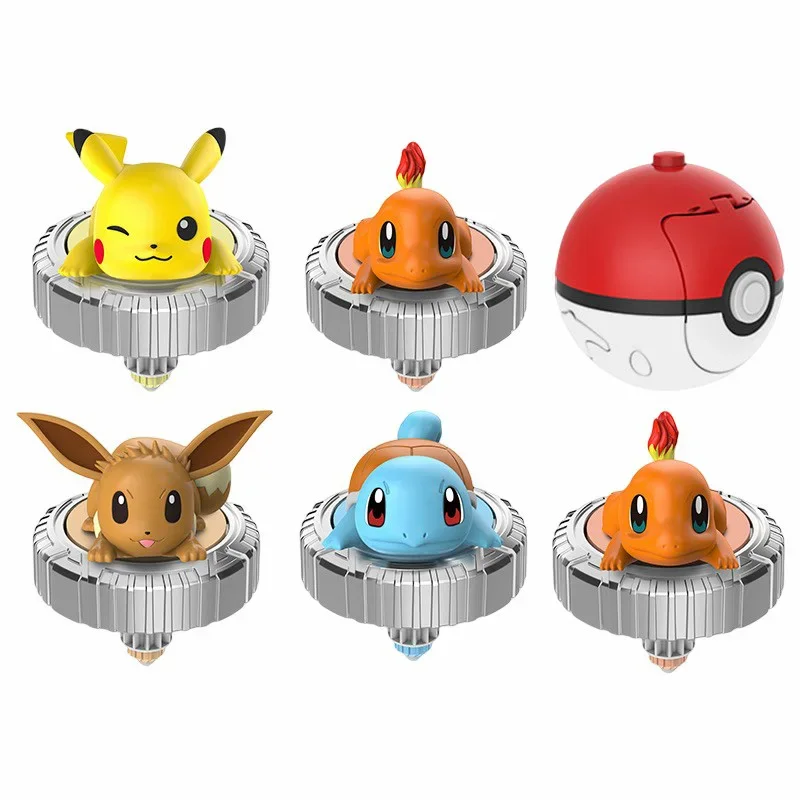 Original Pokemon Pikachu Spinning Top Arena Cartoon Anime Figure Pull Monster Elf Ball Battle Game Boy Kids Child Birthday Gift thumbnail 2