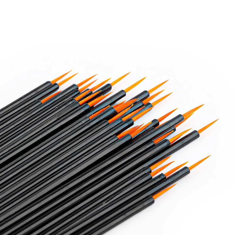 50/100pcs Makeups Eyeliner Brushes Fine Fiber Head Applicator Wand Extensions Cosmetic Brush With Cap Professional Makeup Tools
