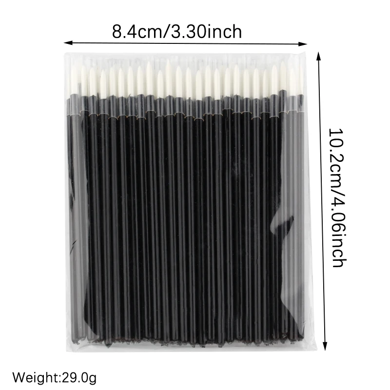 50/100pcs Makeups Eyeliner Brushes Fine Fiber Head Applicator Wand Extensions Cosmetic Brush With Cap Professional Makeup Tools thumbnail 5