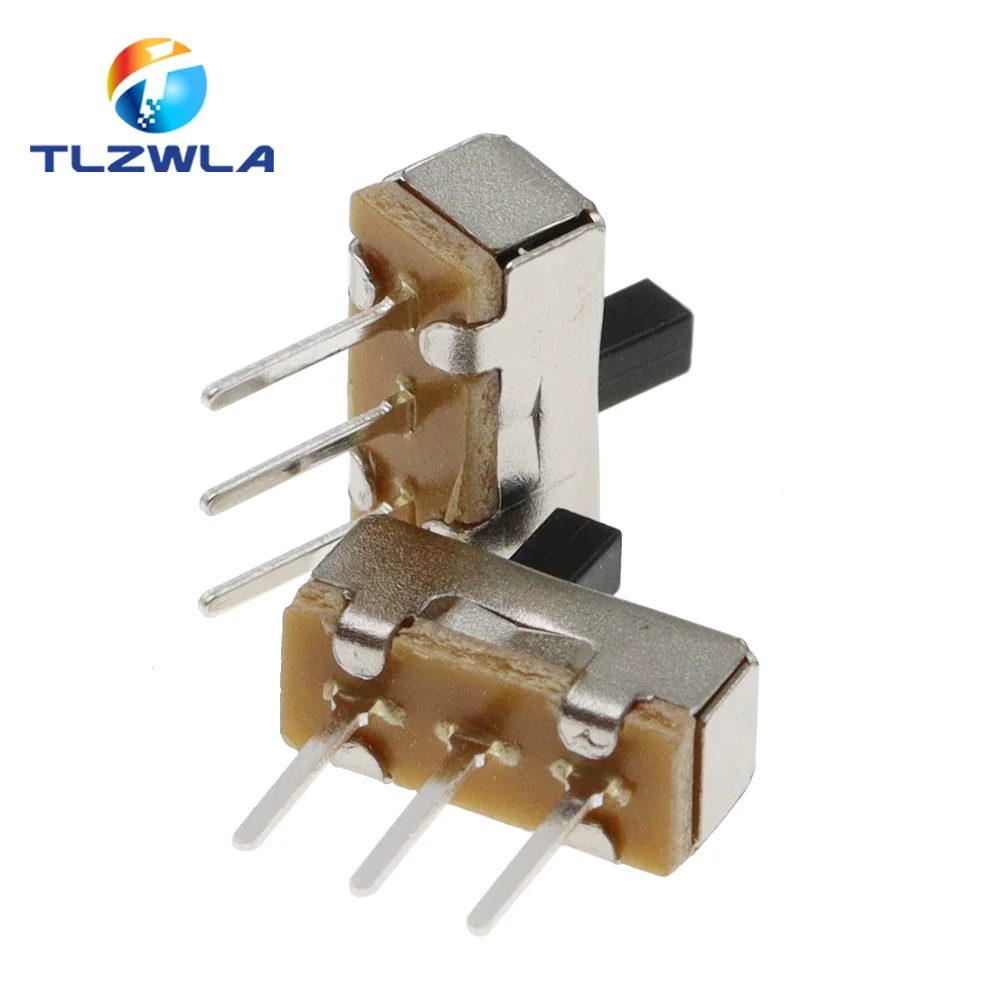 20Pcs SS12D00 Interruptor On-Off Mini Slide Switch 3pin 1P2T 2 Position High Quality Toggle Switch Handle length:3MM/4MM/5MM/6MM thumbnail 2