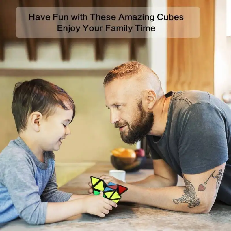 3x3x3 Smooth Triangle Cube Pyraminx Speed Cube Stickerless Brain Teasers Magic Cube 3D Cube Puzzle Educational Toy for Adult Kid thumbnail 5