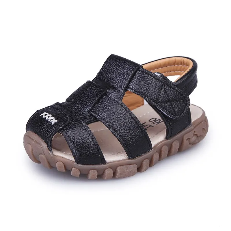 2020 Kids Beach Sandals for Boys New Summer Baby Boy Shoes Soft Leather Bottom Non-Slip Closed Toe Safty Shoes Children Sandals thumbnail 2