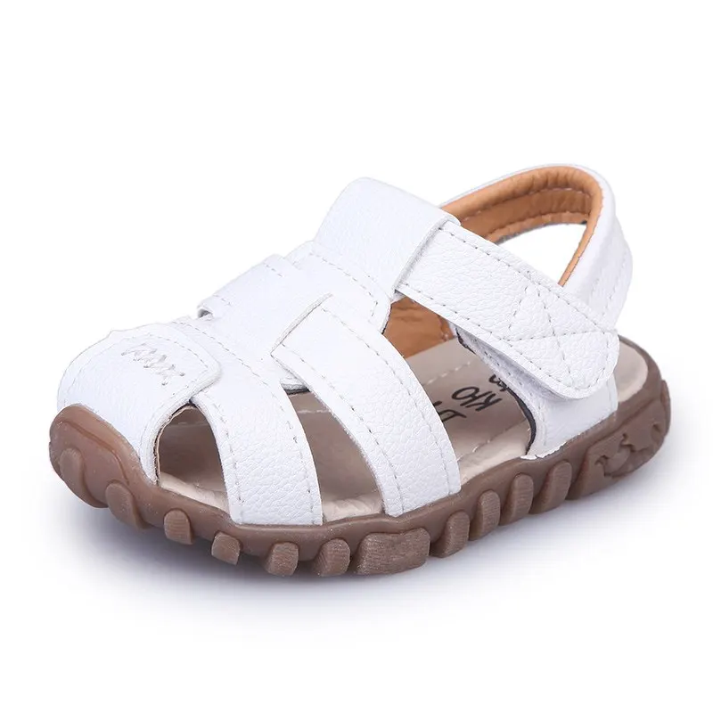 2020 Kids Beach Sandals for Boys New Summer Baby Boy Shoes Soft Leather Bottom Non-Slip Closed Toe Safty Shoes Children Sandals thumbnail 3