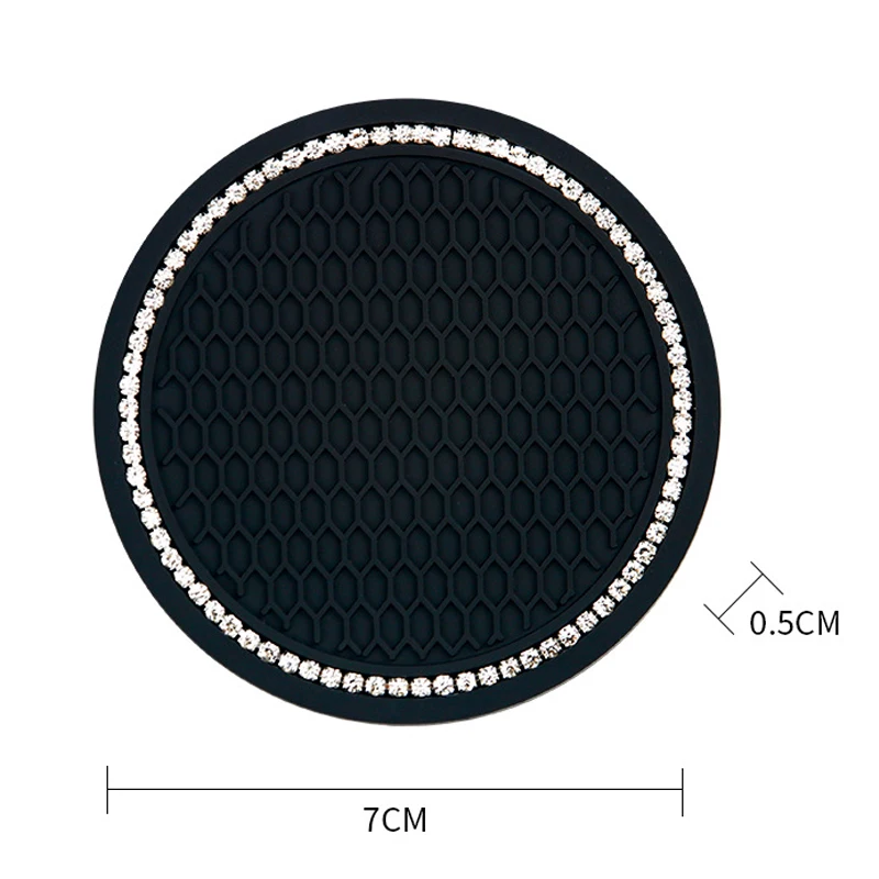 1/2Pcs Car Coaster Water Cup Holder Anti-slip Pad Mat Silicone Gadget Round Heat Insulation Mats Car Interior Accessories thumbnail 6