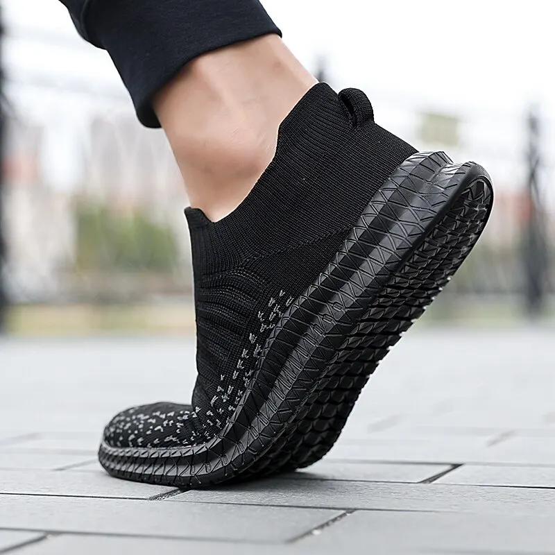 Men Shoes Breathable Men's Sneakers Comfortable Running Shoes Tenis Outdoor Slip On Walking Sneakers Sock Jogging Shoes thumbnail 3