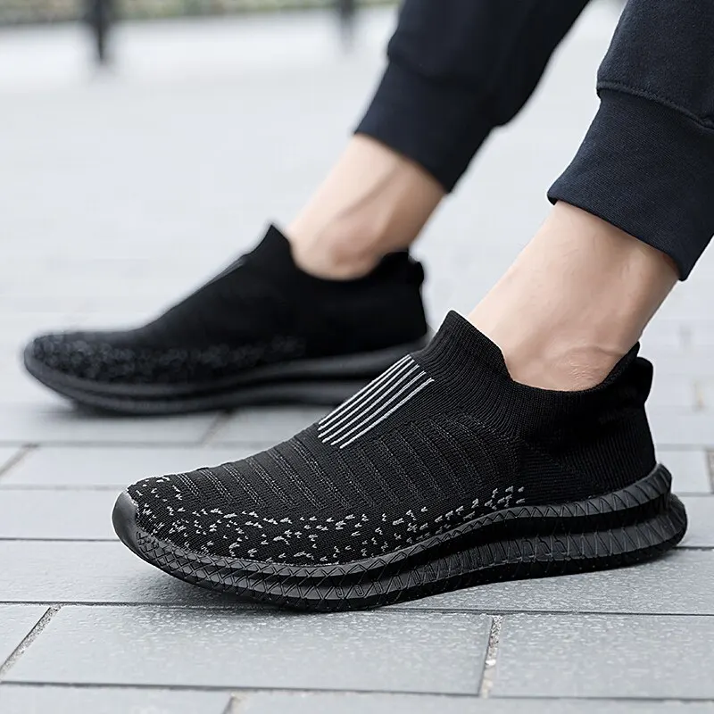 Men Shoes Breathable Men's Sneakers Comfortable Running Shoes Tenis Outdoor Slip On Walking Sneakers Sock Jogging Shoes thumbnail 4