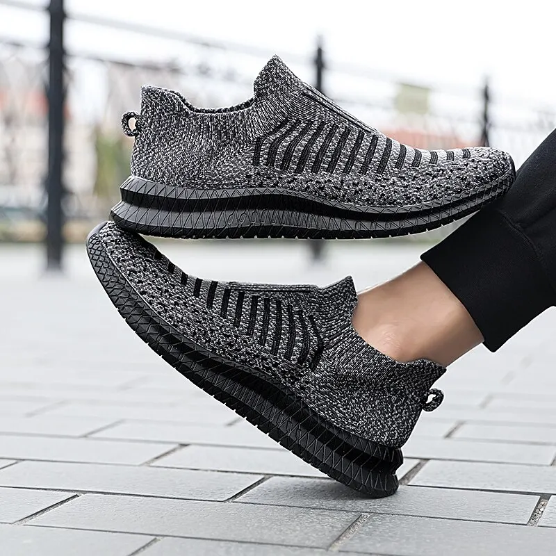Men Shoes Breathable Men's Sneakers Comfortable Running Shoes Tenis Outdoor Slip On Walking Sneakers Sock Jogging Shoes thumbnail 2
