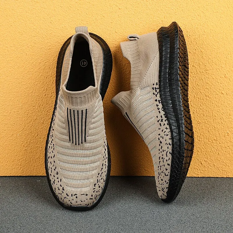 Men Shoes Breathable Men's Sneakers Comfortable Running Shoes Tenis Outdoor Slip On Walking Sneakers Sock Jogging Shoes thumbnail 5