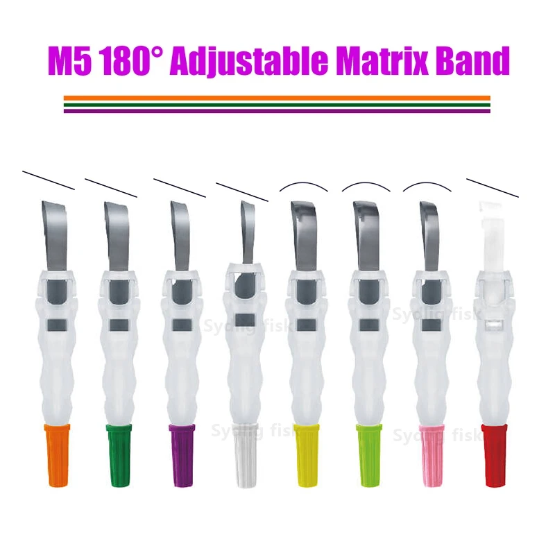 Dental Matrix Roll Type Retainer and Matrix 180° Adjustable Sectional Contoured Matrices Dental Crown Materials Dentist Tools thumbnail 2