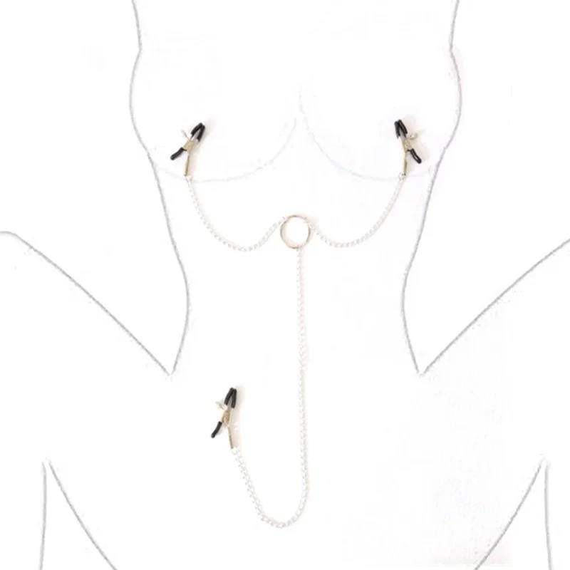 Sexy flirt Nipple Clamps Labia Breast Nipple Clamps With Chain Clips Slave Bdsm Fetish Erotic Toys Sex Tool For women Adult Game thumbnail 2