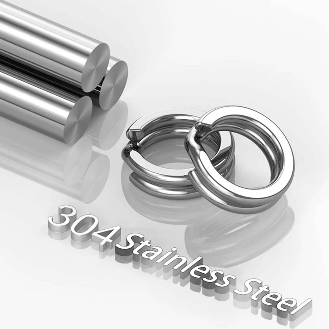 FishTrip Fishing Split Rings 30~200Pack Stainless Steel Heavy Duty Saltwater Lure Hook Fishing Connector Terminal Tackle thumbnail 3