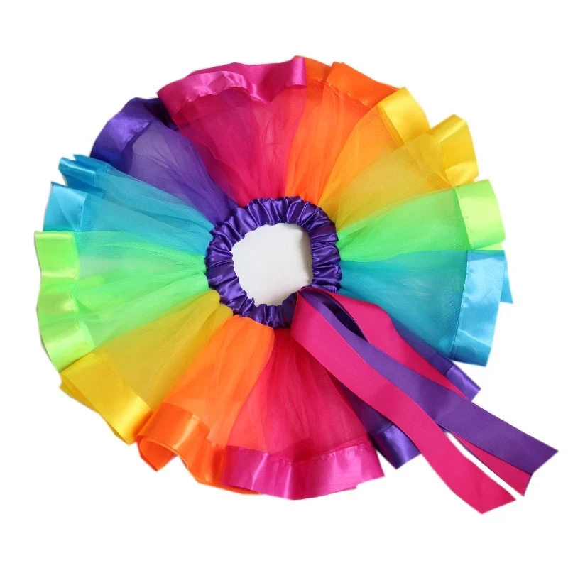 New Tutu Skirt Baby Girl Skirts 9M-8T Princess Mini Pettiskirt Party Dance Rainbow Tulle Skirts Girls Clothes Children Clothing thumbnail 5