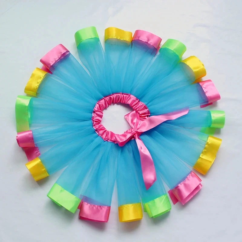 New Tutu Skirt Baby Girl Skirts 9M-8T Princess Mini Pettiskirt Party Dance Rainbow Tulle Skirts Girls Clothes Children Clothing thumbnail 6