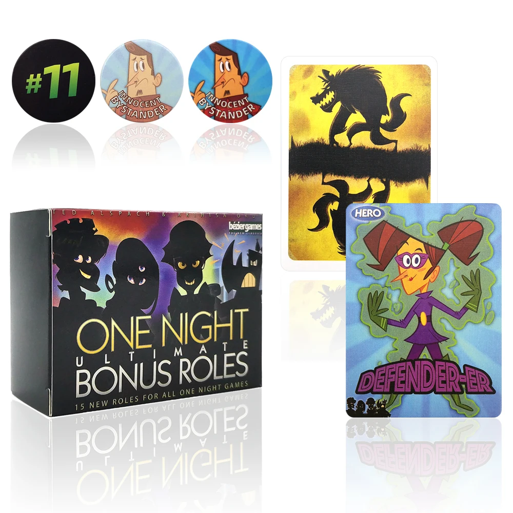 2023 Board Games One Night Ultimate Werewolf Daybreak Vampire Alien Super Vallian Bonus Roles Party Home Playing Cards thumbnail 4