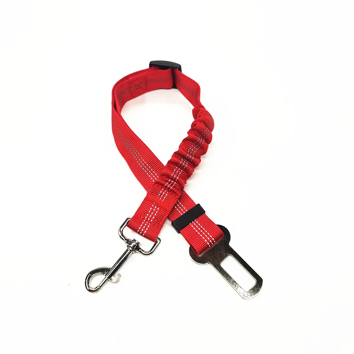 Adjustable Dog Car Seat Belt Harness for Dogs Nylon Reflective Cushioning Elasticity Car Travel Dog Accessories for Dogs thumbnail 2