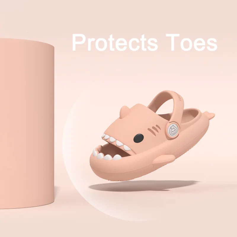 Children Sandals Kids Slippers Shoes Cartoon Shark Summer Boys Girls Baby Thick Soft Sole Non-slip thumbnail 6