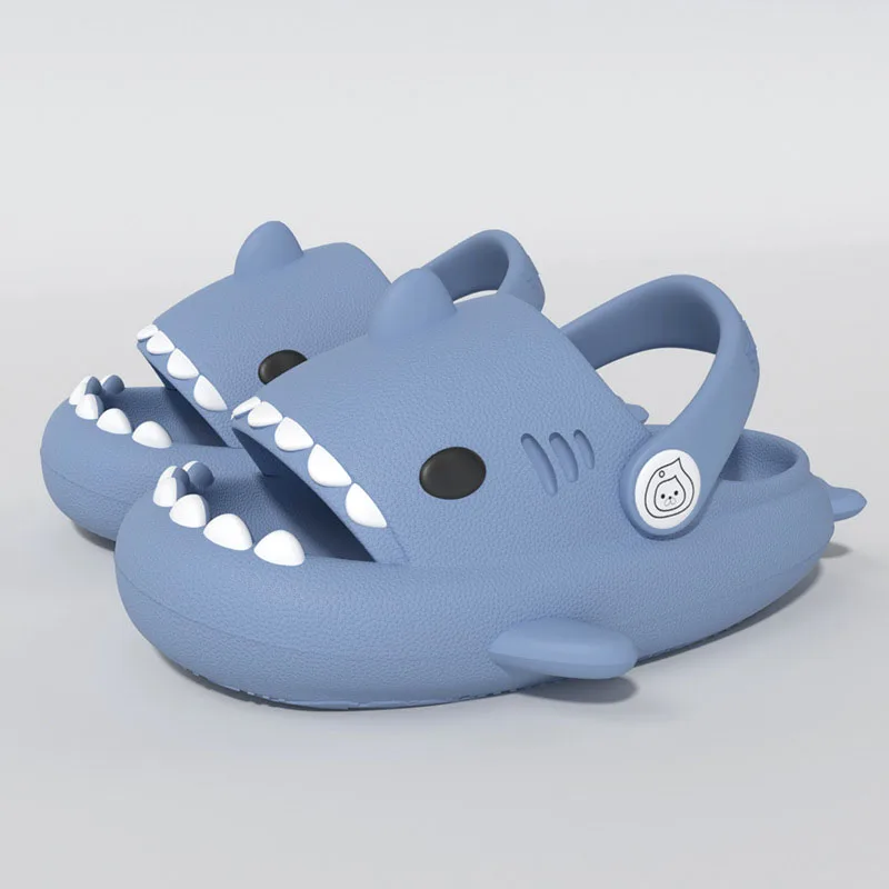 Children Sandals Kids Slippers Shoes Cartoon Shark Summer Boys Girls Baby Thick Soft Sole Non-slip thumbnail 2
